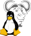 Image of the Linux Penguin with the GNU mascot